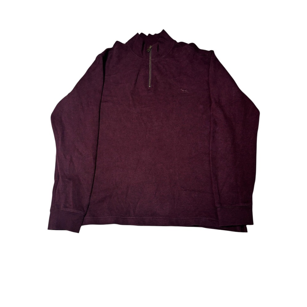 Rodd & Gunn Mens Quarter Zip Pullover Long‎ Sleeve Burgundy Sweater XL